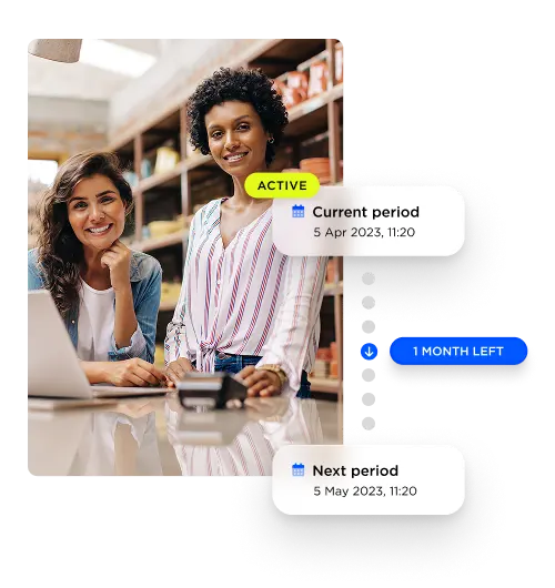 Plugins & Integrations 49 Information on a subscription plan with current period, next period and status